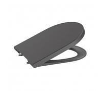 Inspira Abattant compact en Supralit frein de chute "Silencio", double laqué, déclipsable, Onyx (A80152C64B)