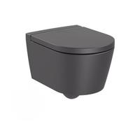 Inspira Ensemble Cuvette suspendue compacte sans bride + Abattant soft close, Onyx (SetInspiraOnyx)