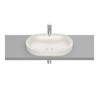 Inspira round semi-encastrée en fineceramic sans trop-plein 550x370 beige - ROCA A327527650