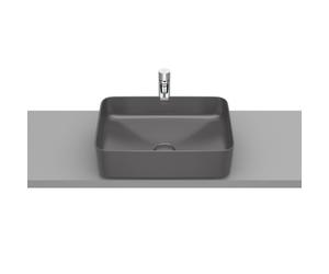 Inspira square vasque à poser en fineceramic sans trop-plein 37x50 onyx - ROCA A327530640