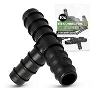 Instalguru 10x Raccord Té PE 25x25x25 mm Connecteur Tuyau Arrosage Goutte À Goutte Jonction Système Irrigation Jardin Accessoire Plomberie Manchon Union Tube Polyéthylène Eau Potager