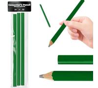 Instalguru 3x Crayon De Charpentier Construction 4H Crayon Vert 180 mm Maçon Artisan Menuisier Mécanique Atelier Couvreur Outil De Marquage Haute Qualité
