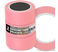 Instalguru 3x Ruban De Masquage Crêpe 48 mm x 50 m Surfaces Délicates Adhésif Rose Peintre Papier Washi pour Rénovation Travaux Intérieurs Fin Déco Artisan Peinture Décoration