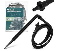 Instalguru 50x Kit Goutteur Flèche Coudé 5 mm Tuyau 50 cm Connecteur 3 mm Émetteur Micro-Irrigation Plantes en Pot Arrosage Goutte À Goutte Système Automatique Accessoires Jardin