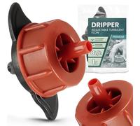 Instalguru Goutteur Émetteur Débit Turbulent 8 l/h 3/5 mm Goutte à Goutte Ligne Arrosage Micro-Irrigation Jardinage Professionnel pour Massifs Fleurs Pelouse Potager Serre