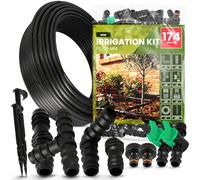 Instalguru Kit Arrosage Goutte à Goutte 174 Pcs Tuyau Poreux 16 mm 100 m Raccord Connecteur Coude Té Bouchon Circuit Micro Irrigation Jardin Potager Pelouse Serre Haie