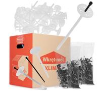 INSTALGURU LTX - Lot de 100 chevilles isolantes perforées - Diamètre : 10 mm x 260 mm - Avec clou en plastique - Chevilles thermiques en polystyrène - Pour WDVS VWS EPS