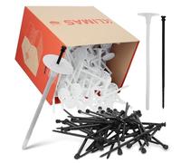 INSTALGURU LTX - Lot de 200 chevilles isolantes perforées - Diamètre : 10 mm x 120 mm - Avec clou en plastique - Chevilles thermiques en polystyrène - Pour WDVS VWS EPS
