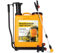 Instalguru Pulvérisateur à Dos 16l Manuel Pression Préalable Arrosage Jardin Pompe Manuelle Traitement Plantes Désherbage Engrais Léger Lance Télescopique Bretelles Confort