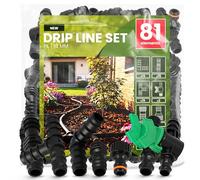Instalguru Raccord PE 16 mm Kit 81 Pièces Té Coude Manchon Bouchon Vanne Arrêt Rapide Connecteur 1/2'' pour Tuyau Polyéthylène Arrosage Goutte À Goutte Irrigation Jardinage