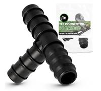 Instalguru Raccord Té PE 16x16x16 mm Connecteur Tuyau Arrosage Goutte À Goutte Jonction Système Irrigation Jardin Accessoire Plomberie Manchon Union Tube Polyéthylène Eau Potager