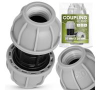 Instalguru Raccord Tuyau PE 20x20 mm PN10 Manchon Arrosage Jardin Extérieur
