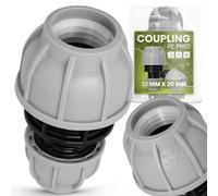 Instalguru Raccord Tuyau PE 32x20 mm PN10 Manchon Arrosage Jardin Extérieur