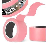 Instalguru Ruban De Masquage Crêpe 38 mm x 20 m Surfaces Délicates Adhésif Rose Peintre Papier Washi pour Rénovation Travaux Intérieurs Fin Déco Artisan Peinture Décoration