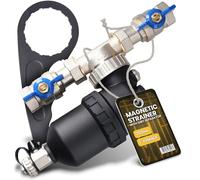 Instalguru Séparateur Boues Magnétique 1 Pouce DN25 Filtre Chauffage Filtration Eau Chaude Purificateur Installation Thermique Aimant Neodyme Anticalcaire