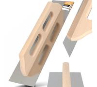 Instalguru Truelle Inox 130x580 mm Avec Poignée En Bois Pour Application Et Lissage Enduit Mortier Murs Carrelage Plâtre Travaux Rénovation Intérieure Finition Bâtiment