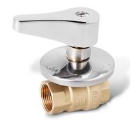 Instalguru Vanne À Boule 3/4’’ Filet Femelle Encastrée Laiton Robinet Arrêt Eau Froide Chaude Poignée Métal Rosace Chrome Clapet PTFE Plomberie Cuisine Bain