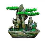 Installation Facile Fontaine d'intérieur de Table Cascade Naturelle Faux Arbre Créatif Intérieur Simulation Résine Rocaille for Bureau Maison Décoration(Grand)