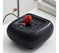 Installation Facile Petite Fontaine de Bureau en céramique, Mignon Petit Poisson Rouge, d'eau, Maison Feng Shui, Bonne Chance, Ornement, décoration(Noir)