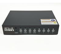 InstallerCCTV Multiplexeur vidéo quadrichromie 4CH 2 sorties BNC avec télécommande et adaptateur d'alimentation 1 A gratuit