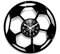 Instant Karma Clocks | Horloge Murale Football Joueurs | Idée Déco Unique pour Fans de Foot | Mouvement Silencieux (Noir-02)