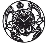Instant Karma Clocks | Horloge Murale Tortue | Design Océan et Nature | Décoration Maison Mer | Idée Cadeau Original Tropical Tribal