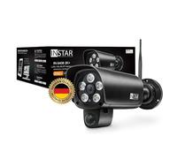 InStar IN-9408 2K+ LAN/WLAN Caméra de Surveillance avec Intelligence Artificielle - Caméra extérieure résistante aux intempéries - Wi-FI 2,4 GHz et 5 GHz - WPA3 - HomeKit - PIR - Détection de