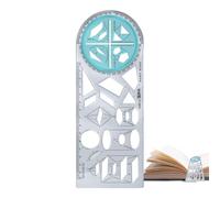 Instruments de mesure en ABS - Outil de gabarit géométrique avec formes et lignes, guide de dessin multifonction pour ou étudiants | Ensemble de règles créatives idéales pour la conception, la