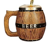 Insulated Beer Mug - Gobelet en acier inoxydable, 550 ml, décoration de table rustique, utilisation de fête avec poignée ergonomique, mug avec fonction chaude froide, boissons pour bar à la maison