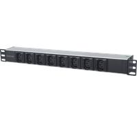 Intellinet 163651 : Unité de Distribution d'Énergie 1U 8 Prises C13, Entrée IEC320 C14, 110-250V 16A, Câble 2m, Noir/Argent, 482.6x45x45mm