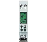 Horloge hebdomadaire Commutateur de relais, numérique, LCD, CA 220 à 240 V, 16 A, rail DIN 17,5 mm - 1 module. - Legrand 003710.