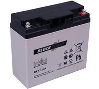 intAct Block-Power AGM Batterie 12 V 24 Ah - Anti-fuite et sans entretien - Batterie d'alimentation AGM polyvalente - Pour les loisirs, les systèmes d'alimentation de secours, les systèmes de sécurité