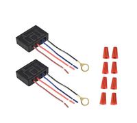 INTCHE Lot 2 Interrupteurs Lampe Tactile, Module Commande de Lampe Tactile pour LED à Intensité Variable, Ampoules, Kit de Remplacement D'Interrupteur de Lampe avec Capuchons de Câblage