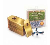 Intckwan 36x Lames de rechange pour tondeuse robot ECOVACS GOAT Série, 0,9 mm, acier inoxydable revêtu de titane, avec vis, boîte de rangement