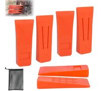 Intckwan 6 Pièces Coin D'Abattage pour TronçOnneuse avec Pointes pour un Abattage SûR, ABS Coins éclateurs pour jardinage avec Poche, Robuste et Durable, Outil Accessoire Pour Bûcheron (6 Pouces)