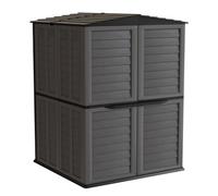 INTEC - Abri de Jardin Extérieur 5500 L Gris Anthracite - Cabane de Jardin Polypropylène Renforcé 151x208x200 - Étanche, Anti-UV, Verrouillable - Rangement Outils, Vélos, Mobiliers