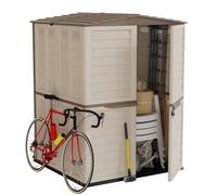 INTEC - Abri de Jardin Extérieur Beige - Cabanon de Jardin avec Plancher 151x146x200 - Rangement Outils, Vélos