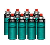 INTEC - Cartouche de gaz - 8 pièces - 250gr - Gaz butane Bouteille Universelle à valve - Camping
