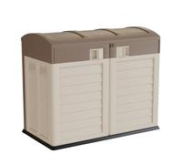 INTEC - Coffre de Jardin 1500L - Abri Poubelle Exterieur Polypropylène Verrouillable Rangement Outils Jardin
