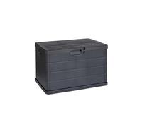 INTEC - Coffre de Rangement extérieur 170L - Coffre de Jardin Anthracite Dimensions 78L x 55l x 52H cm - Résine - Poignées de Transport
