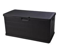 INTEC - Coffre de Rangement extérieur 340L - Coffre de Jardin Anthracite 118x59x57cm - Poignées de Transport - Cadenassable