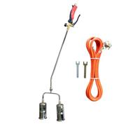 INTEC - Désherbeur thermique à gaz 2 Bruleurs Ø 60 mm Turbo Détendeur gaz 4.0 bar Tuyau 5m INTEC