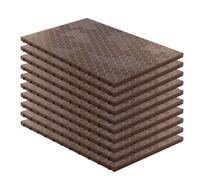 INTEC - Lot de 10 Dalles de sol Clipsable Marron Taupe 116x76x3cm Polypropylène Revêtement de Sol Modulable Intérieur/Extérieur Supporte Charge Lourde