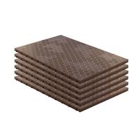 INTEC - Lot de 6 Dalles de sol Clipsable Marron Taupe 116x76x3cm Polypropylène Revêtement de Sol Modulable Intérieur/Extérieur Supporte Charge Lourde