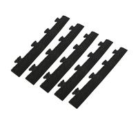 INTEC - Pack 5 Bordures Males pour Dalle PVC noire Clipsable Sol Antidérapant Carré Garage Atelier PS50CRN/M