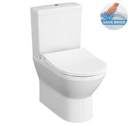 Integra Pack WC à poser sans bride avec abattant frein de chute et réservoir, Blanc (9859-003-7202-SP)