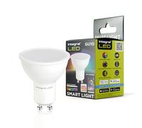 Integral ampoule LED GU10 Lot de 4 variation couleur WiFi 2,4GHz - Blanc chaud, froid et lumière du jour 2700K-6500K, 350lm, 4,9W (équivalent 50W) & Application et compatible Alexa & Google Home.