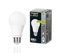 Integral LED Ampoule GLS E27 verre dépoli | Capteur jour/nuit | 8 W, flux lumineux de 806 lm (équivalent 60 W) | Lumière blanc froid 4 000 K | Non compatible variateur | Idéale extérieur