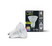 Integral LED Lot de 5 ampoules Real Colour Premium GU10 Blanc Froid à gradation - Révèle les vraies couleurs de votre maison (CRI95) avec le GU10 le plus proche de la lumière naturelle du soleil