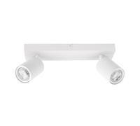 Integral LED Rampe LED Siena 2 spots GU10 | Éclairage intérieur pour montage au plafond | Têtes orientables et rotatives | Idéal pour salon, chambre, cuisine et salle à manger - Blanc mat